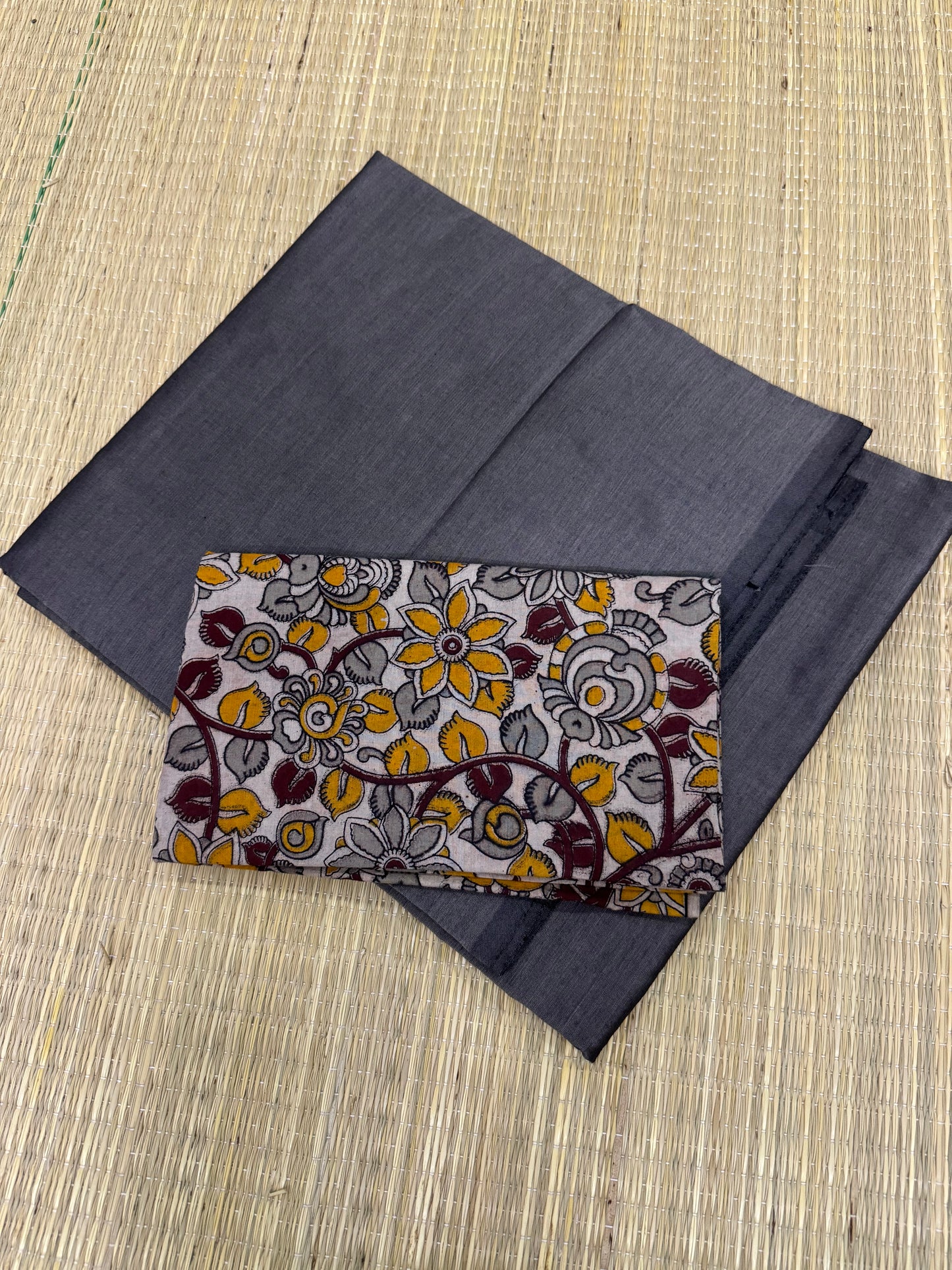 Plain soft cotton | KALAMKARI x Pastel Grey