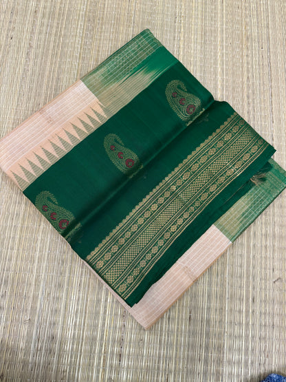 Silk Cotton Sarees  |mango border |lines motif