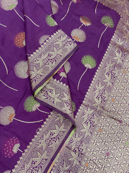 Banarasi | Violet | Floral X Meena Motif