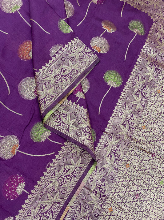 Banarasi | Violet | Floral X Meena Motif