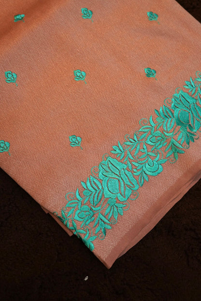 Kadhi Jute Cotton | Peach X Blue