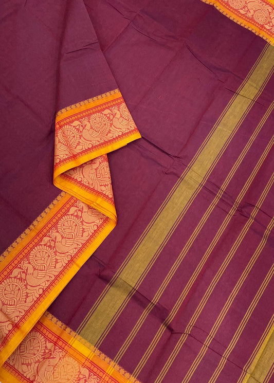 Kanchi Cotton |small border |Mayil x threads