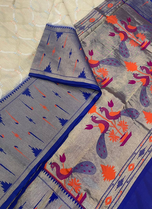 Mercerized semi silk cotton | PAITHANI X EMBROIDERY