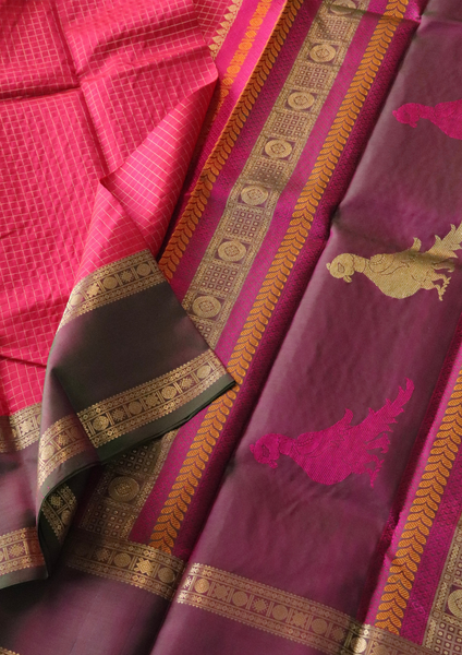 Buy Yellow with Blue Uppada Rich Silk Cotton Korvai Kottanji Saree Online –  www.kosigam.com